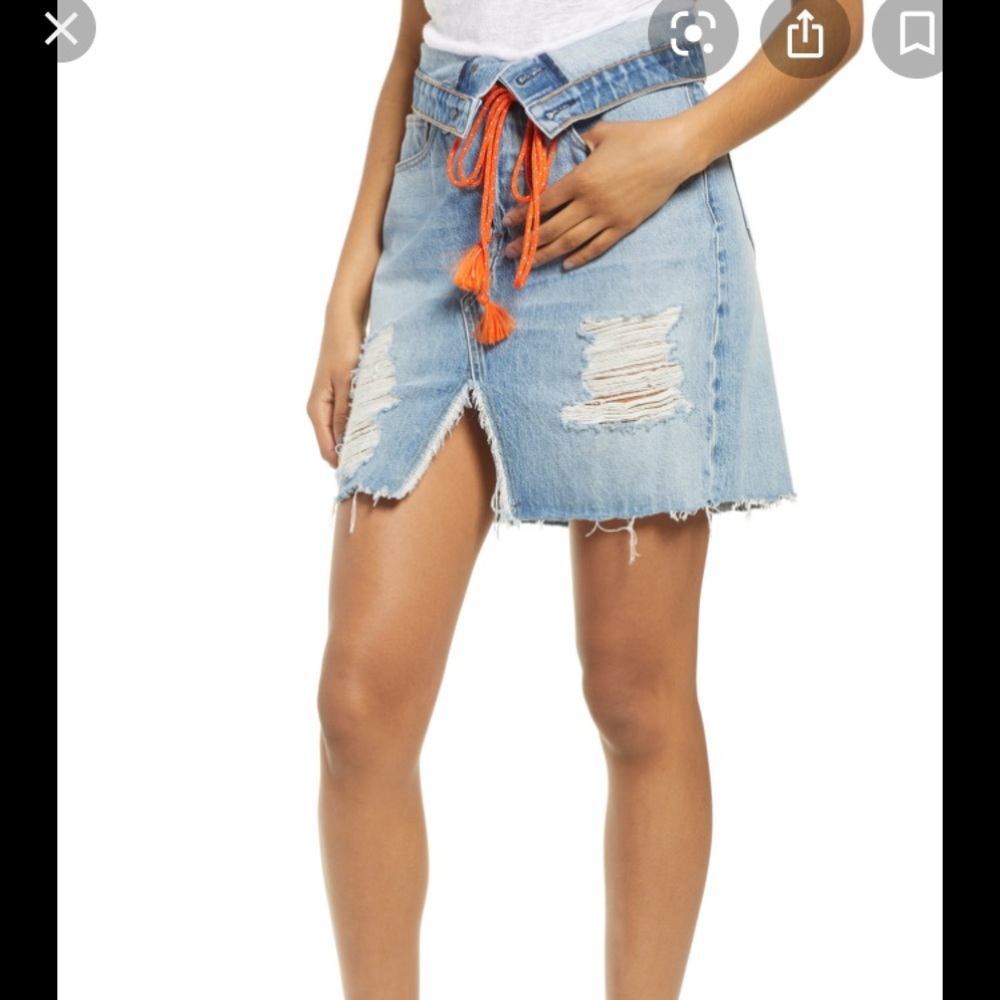 Hudson Foldover Sloane Jean Skirt